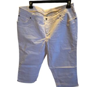 18W Sonoma Modern Fit White Denim Capris